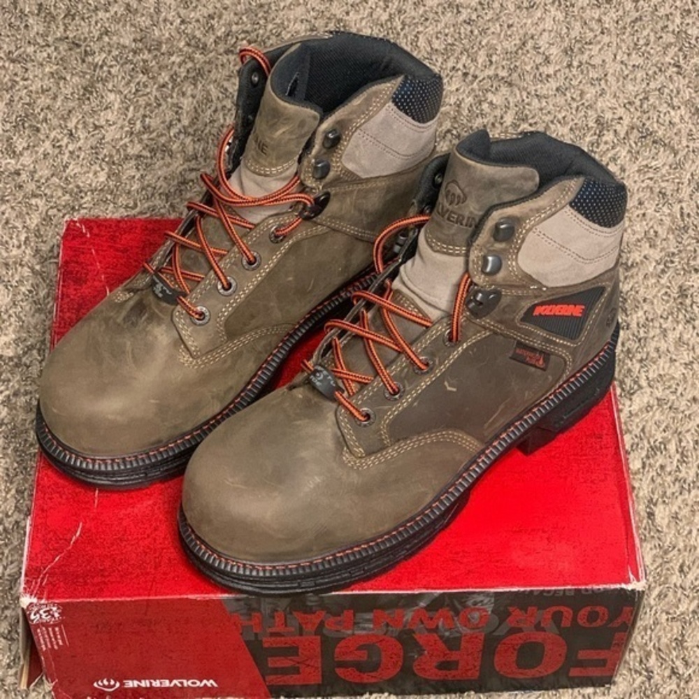 NWT Men’s Wolverine Hellcat 6” CarbonMax Gravel Waterproof Safety Toed Boots